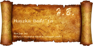 Huszka Beáta névjegykártya